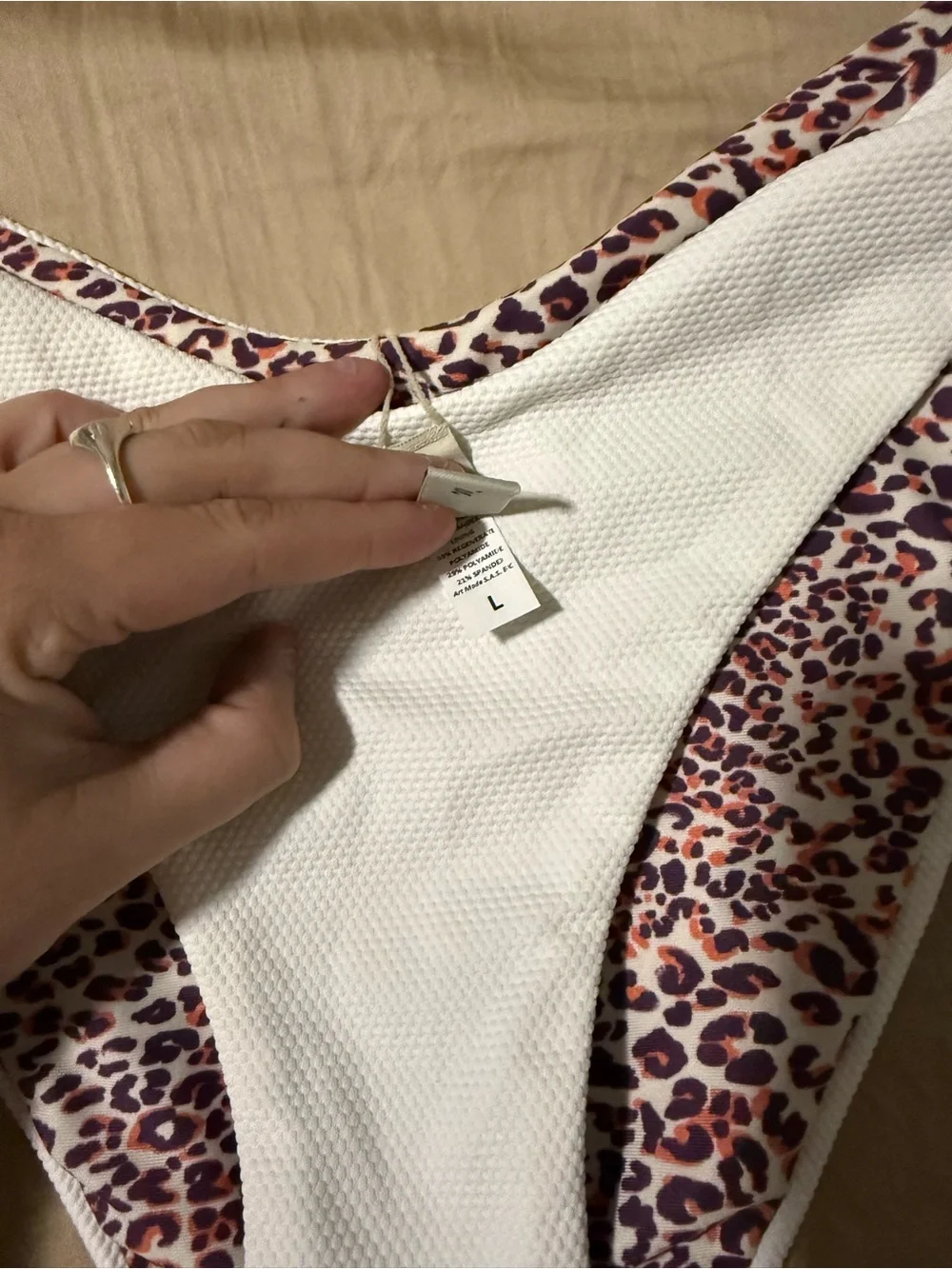 Maaji Reversible White & Leopard Print Bikini Bottom